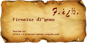 Firneisz Ágnes névjegykártya