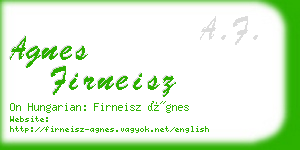 agnes firneisz business card
